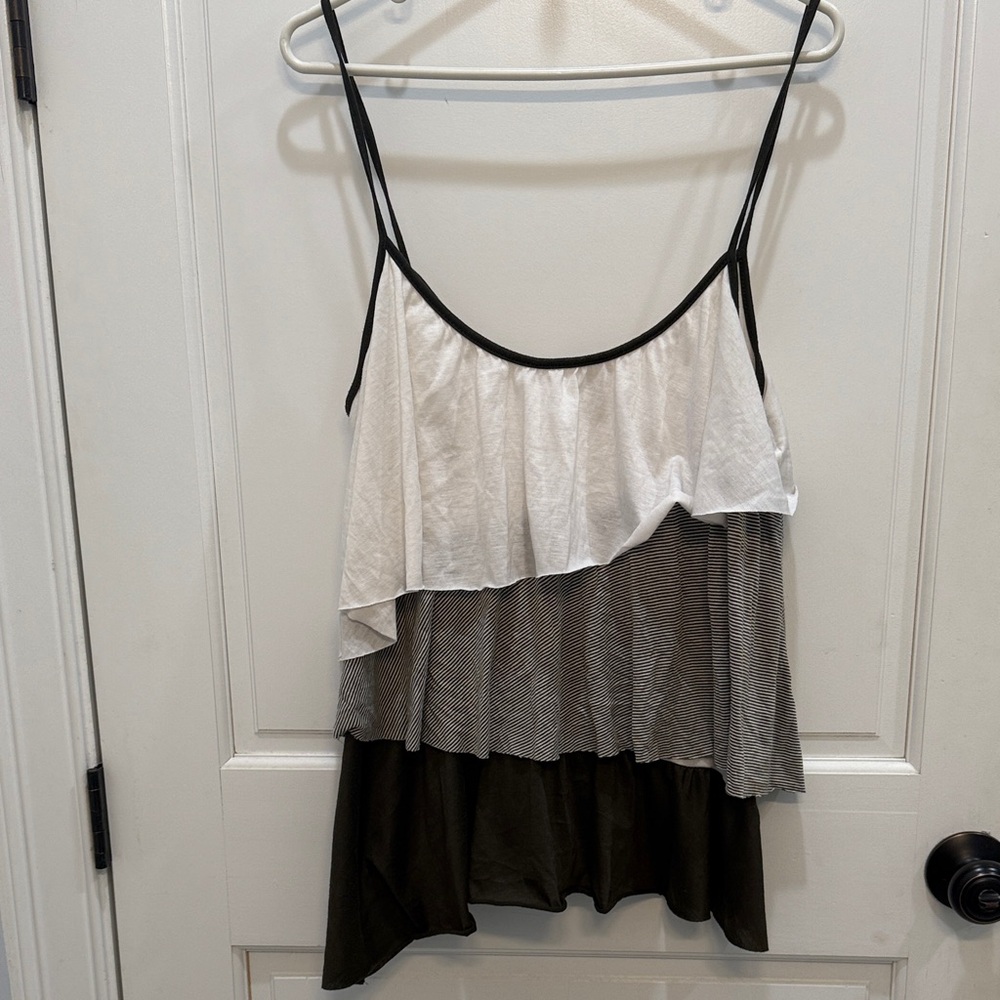 Copper Key Women's Layered Camisole - Black, White, Gray